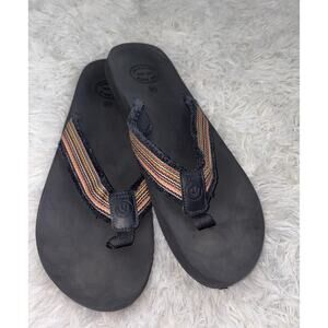 FatFace Men’s 10 navy “Harris” Flip Flops. Great Pair